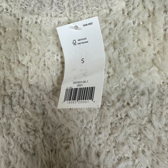 Banana Republic Fuzzy Neutral Stripe Merino Wool Sweater Small NEW with Tags - Picture 5 of 8